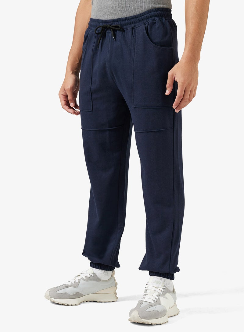 Seventy Five Basics Elastic Hem Panel Detail Oversized Joggers - Image 1