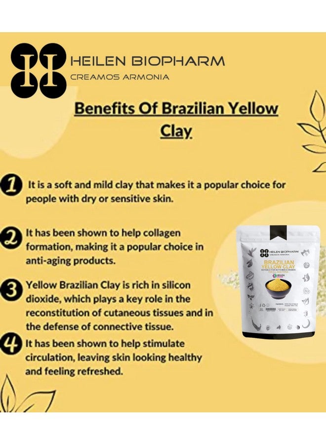 Heilen Biopharm Brazilian Yellow Clay Powder For Skin Improvement- 100 g Pack of 1 - Image 4