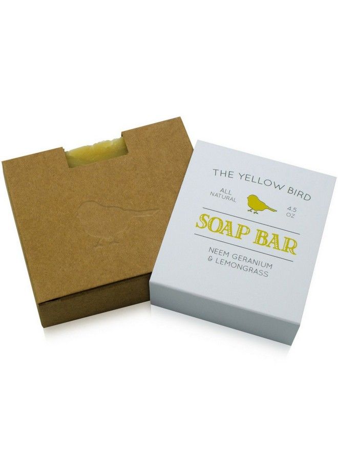 The Yellow Bird Natural Bar Soap (Neem Geranium Lemongrass 1 Bar) - Image 3