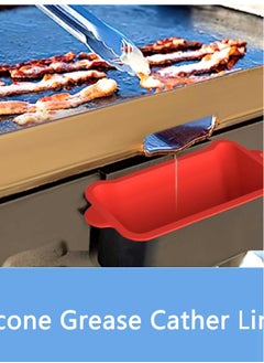 Generic Silicone Grease Cup Liners for Blackstone Grill 2-Pack Reusable Drip Pan Liners 8 X 3 X 3.7 Inches Grease Catcher Tray  - Image 2