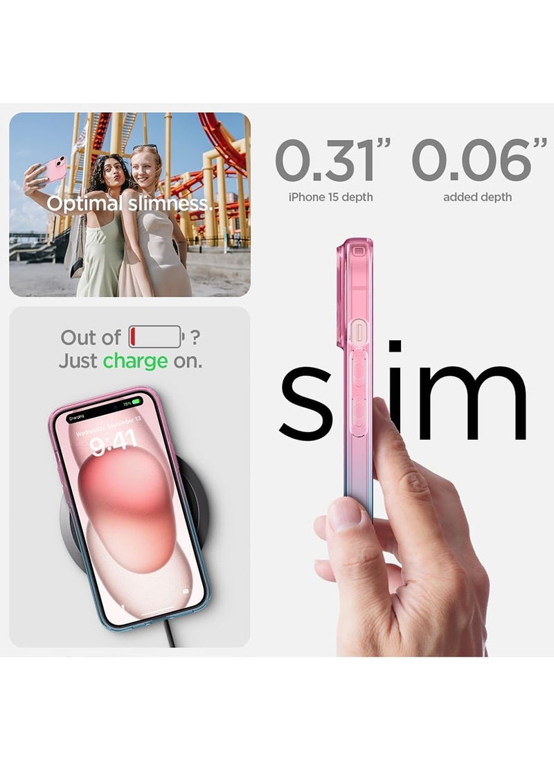 Spigen - Liquid Crystal for iPhone 15 Case Cover - Gradation Pink - Image 1