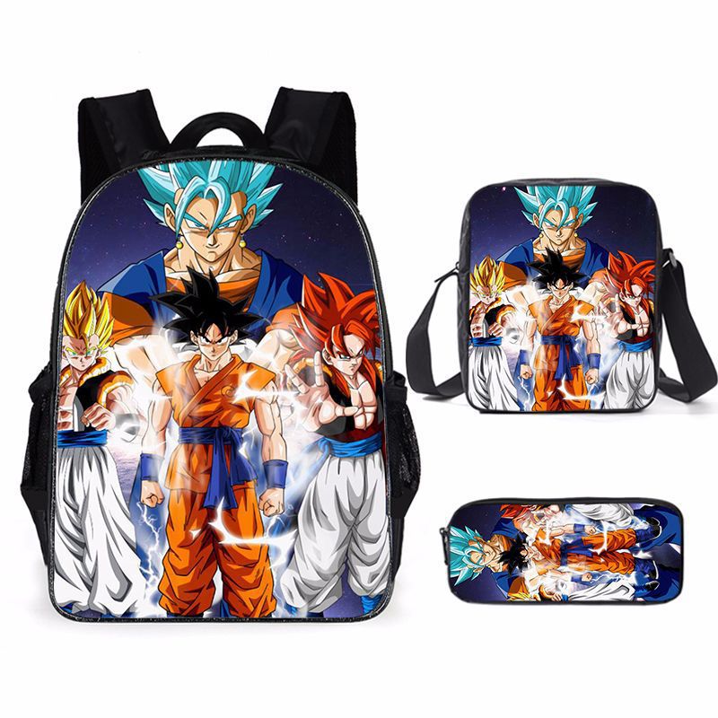 'S New Anime Cartoon Printed Backpack, Primary And Secondary School Student School Bag, Shoulder Bag, Pencil Bag Three-Piece Set - Image 4