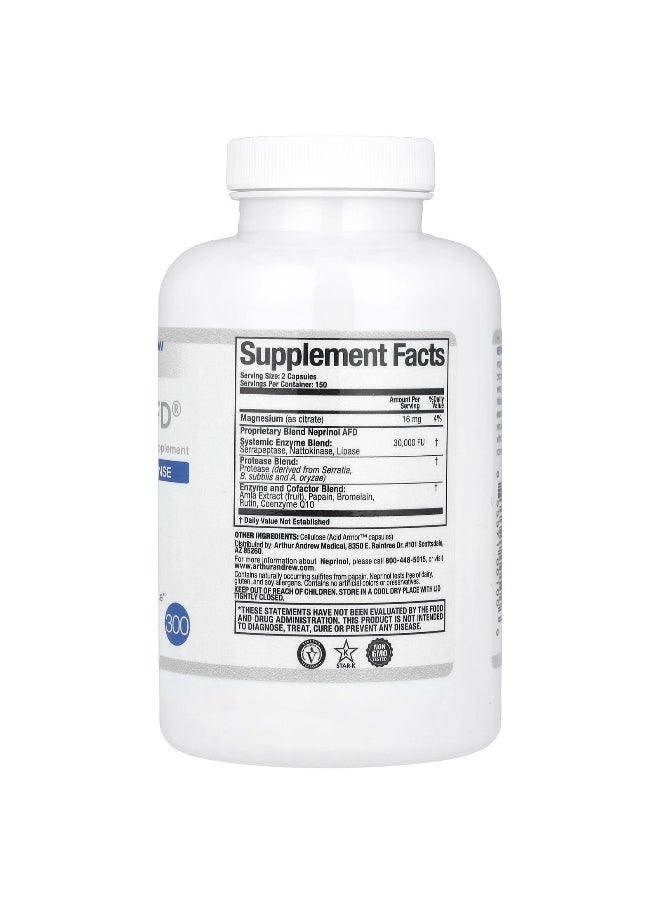 Arthur Andrew Medical Arthur Andrew Medical, Neprinol AFD®, Advanced Fibrin Defense, 300 Capsules  - Image 2