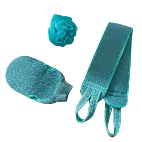 Dezzy Bath Sponge Set for Shower Exfoliating Glove Mesh Puff Loofah Long Back Scrubber Bath Set for Adults (Set of 3) - Image 1