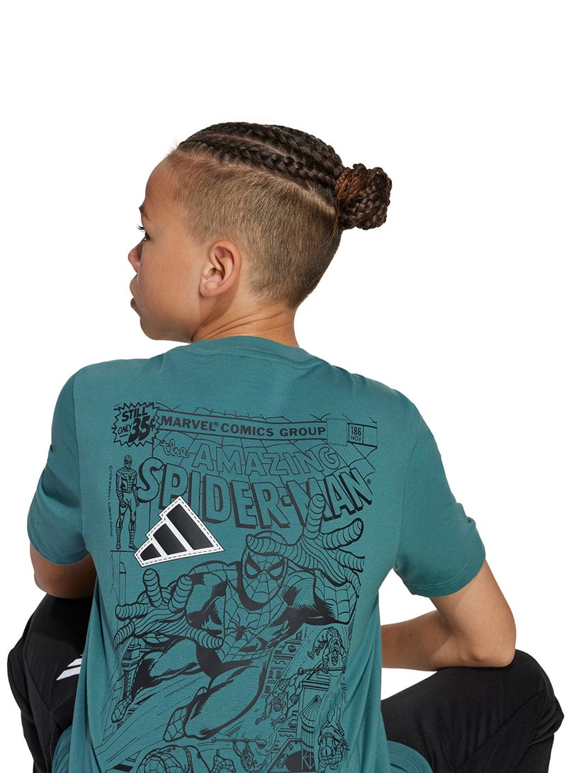 Adidas Youth Marvel Spider Man Graphic T-Shirt  - Image 4
