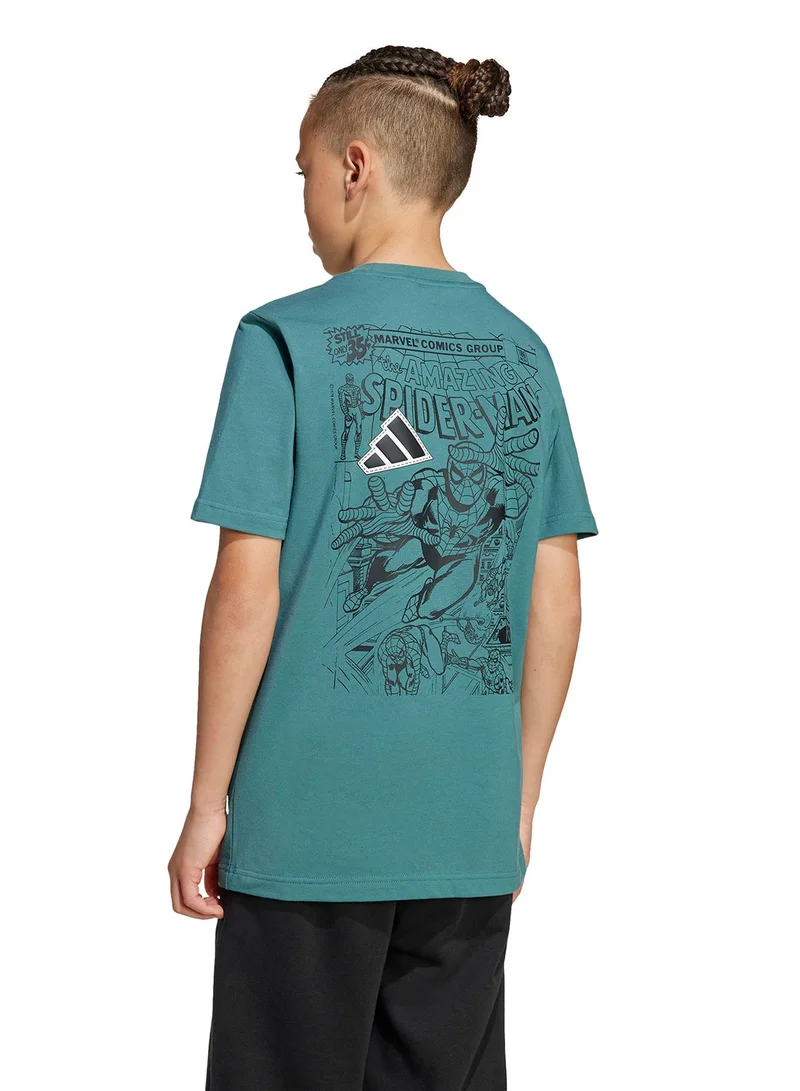 Adidas Youth Marvel Spider Man Graphic T-Shirt