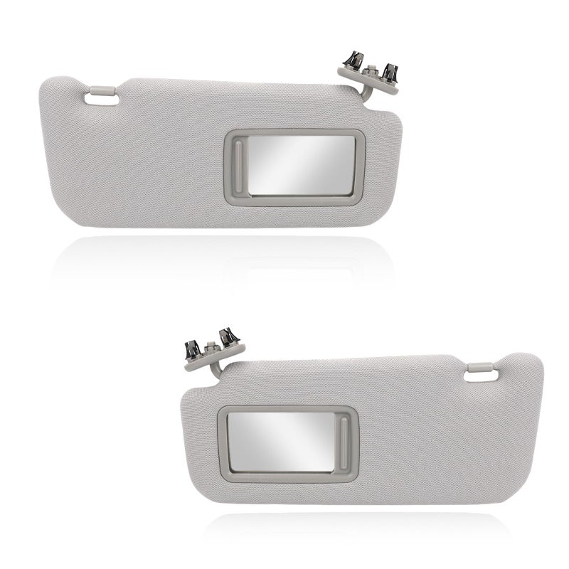 zayody 1 Pair Left Driver Right Passenger Side Sun Visor Compatible with Toyota Corolla 2007 2008 2009 2010 2011 2012 2013 Sun Protection Shade Replacement for 7432012E00B0 7432012L50E0Gray