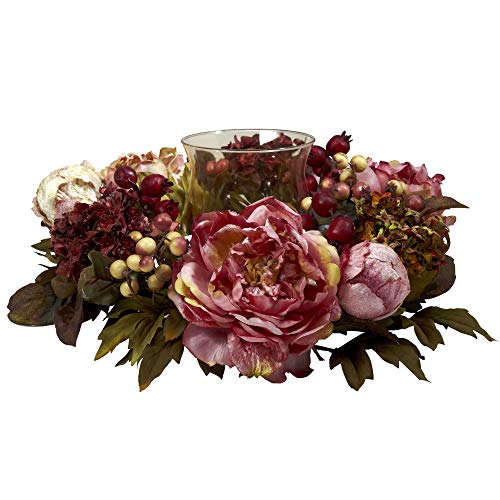 Nearly Natural Peony Hydrangea Candelabrum - Image 5