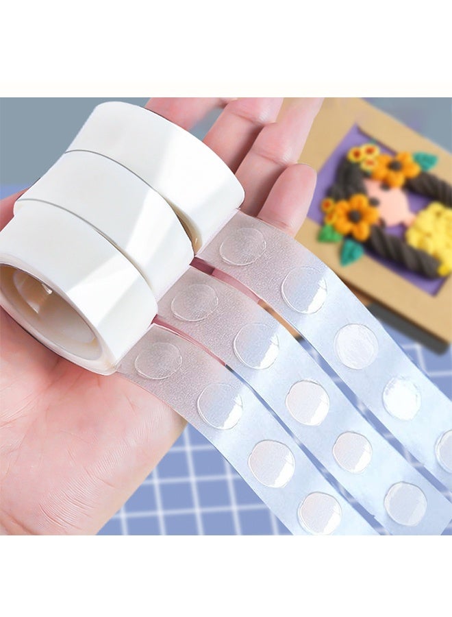 1000 قطعة بالون نقاط لاصقة شفافة، شرائط لاصقة على الوجهين لاصقة على الوجهين قابلة للإزالة بنقاط لاصقة مستديرة بدون أثر، نقاط لاصقة شفافة متعددة الوظائف لتزيين مهرجانات الحفلات - Image 2