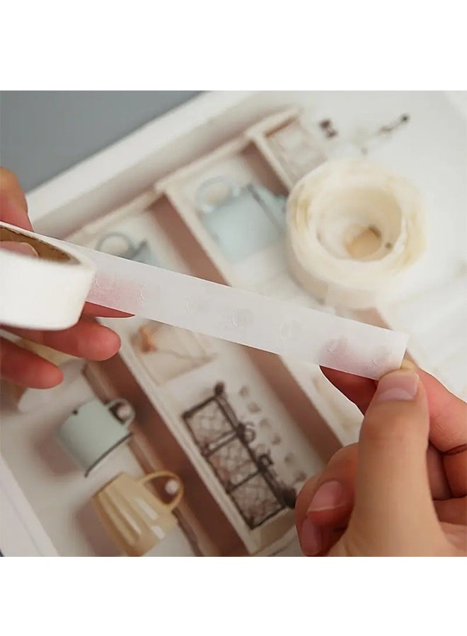 1000 قطعة بالون نقاط لاصقة شفافة، شرائط لاصقة على الوجهين لاصقة على الوجهين قابلة للإزالة بنقاط لاصقة مستديرة بدون أثر، نقاط لاصقة شفافة متعددة الوظائف لتزيين مهرجانات الحفلات - Image 3