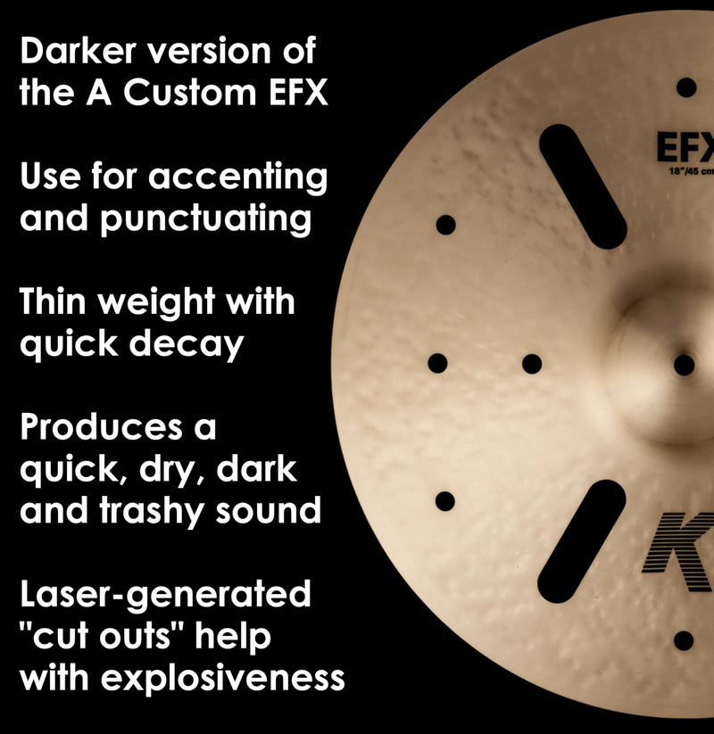 Zildjian K Series EFX Crash Cymbal - 18 Inches - Image 4