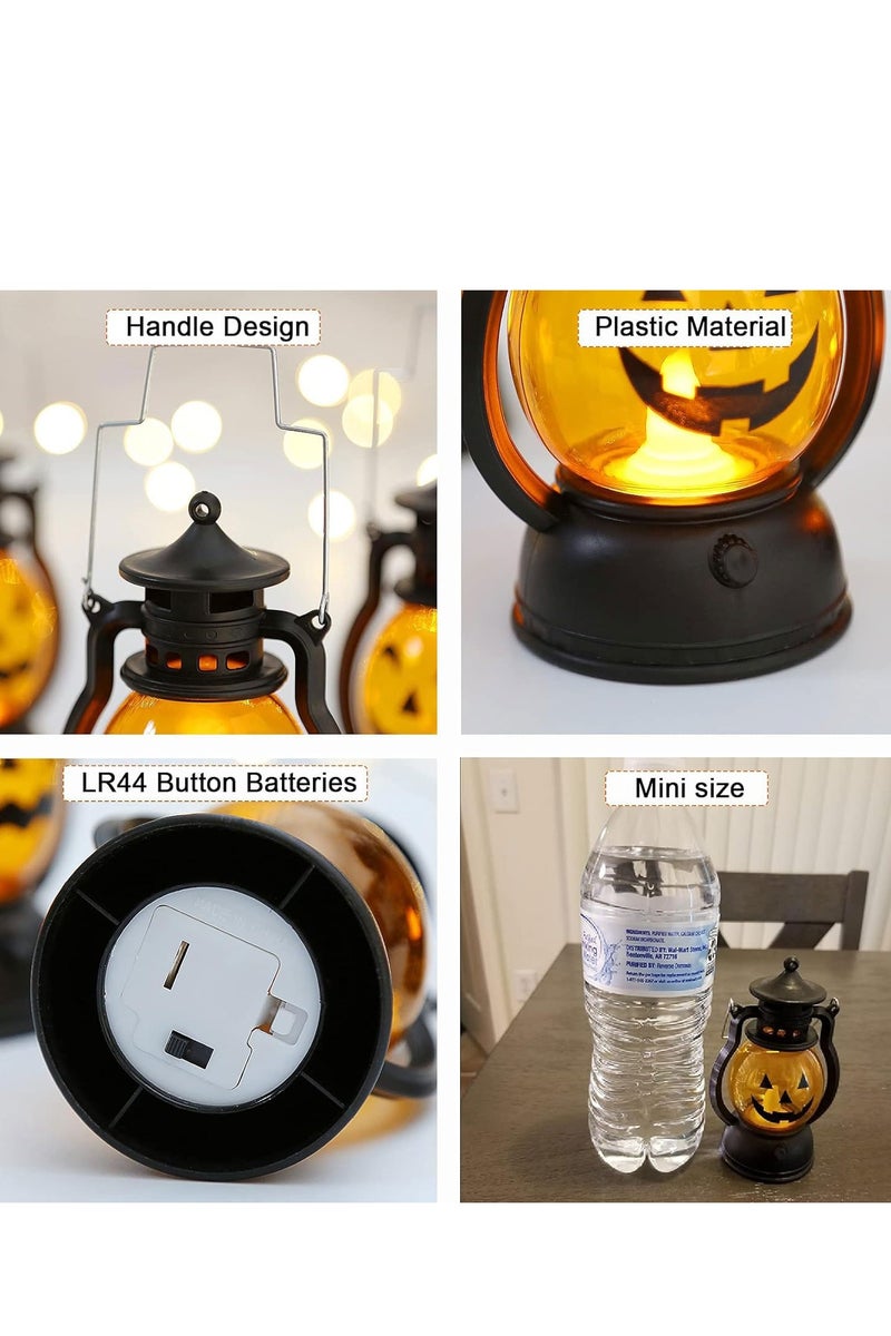 Chielor 3 Pcs Handheld Pumpkin Lights, 2025 New Halloween Pumpkin Lantern Spooky Pumpkin LED Lights, Portable Pumpkin Lamp with Flameless Candle Outdoor for Halloween Party Decoration Battery Operated - Image 3