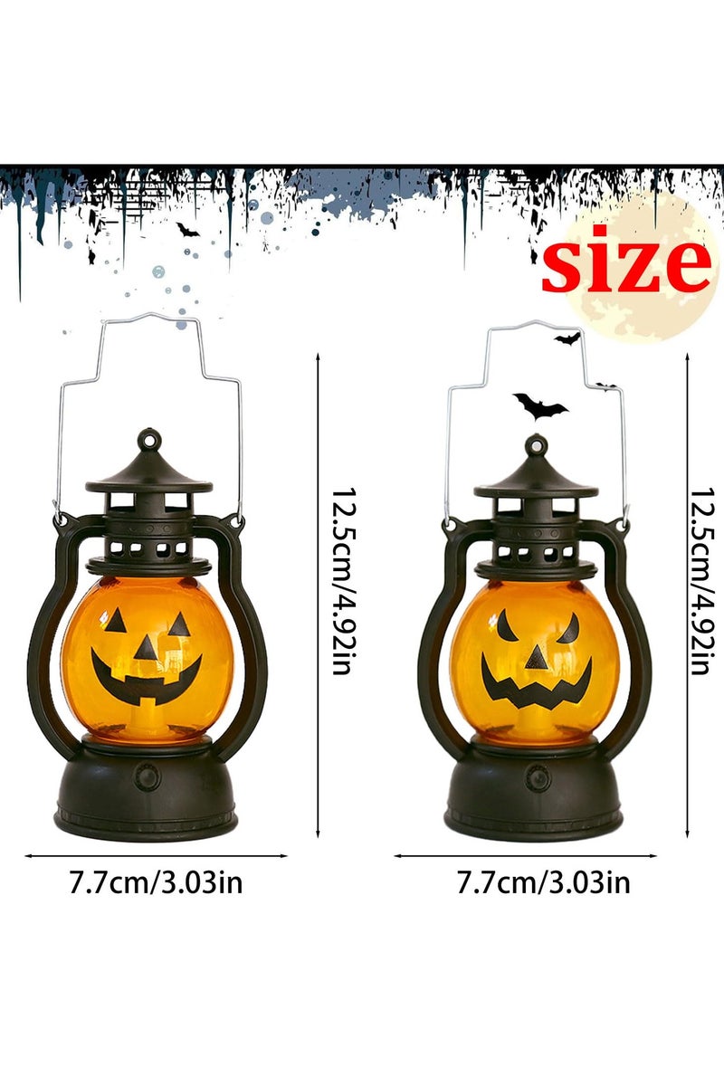 Chielor 3 Pcs Handheld Pumpkin Lights, 2025 New Halloween Pumpkin Lantern Spooky Pumpkin LED Lights, Portable Pumpkin Lamp with Flameless Candle Outdoor for Halloween Party Decoration Battery Operated - Image 2