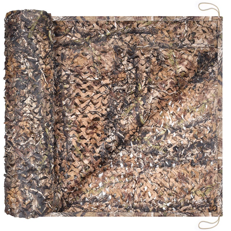 Camohute Camo Netting Camouflage Netting with Mesh Backing Military Camo Nets Sunshade Fence Tarp Net Lightweight Great for Duck Hunting Blind Shooting Photography - Image 2