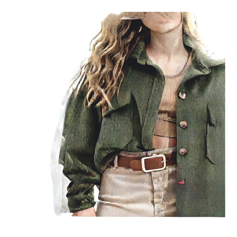 Women's Corduroy Long Sleeve Open Front Cardigan Shirt with Pockets - Image 1