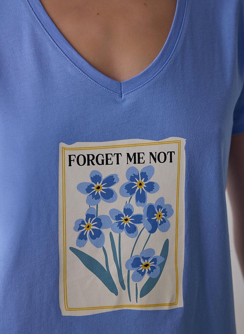 Penti Blue Forget Me Not Kapri Set Pajama Set - Image 3
