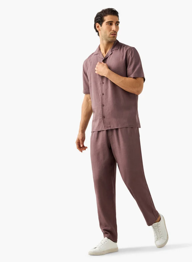 Splash FAV Relaxed Fit Linen Blend Flexi Waist Pants