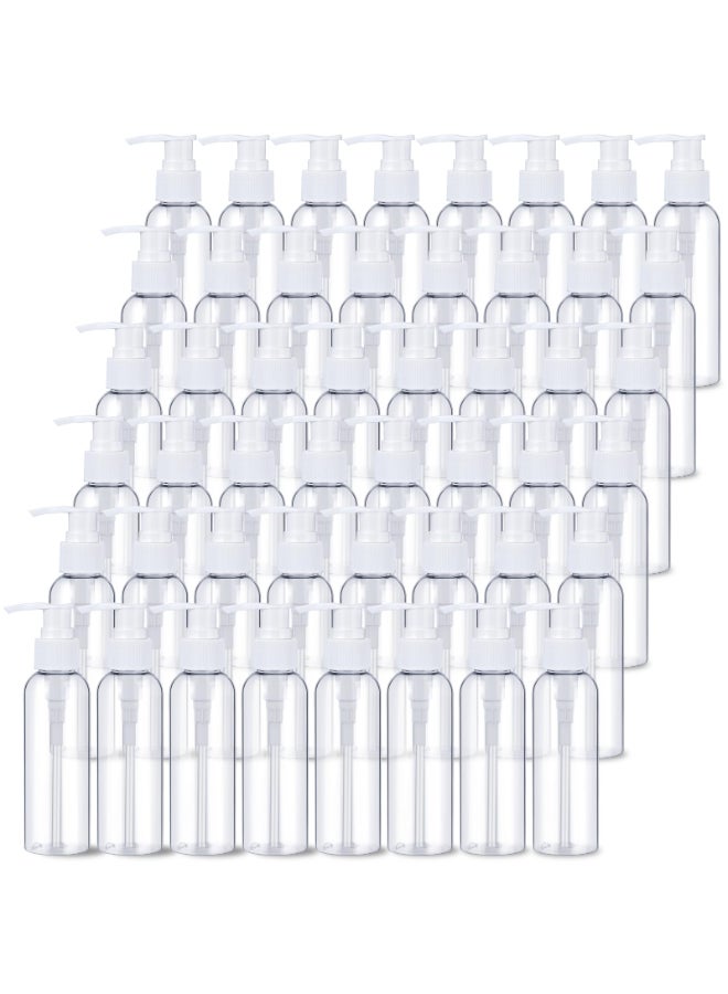 Nuenen 48 Pcs Refillable Empty Lotion Bottles 4oz120ml Plastic Pump Bottles Conditioner Shampoo Dispenser Leak Proof Pump Container for Body Wash Creams Liquid SoapWhite - Image 2