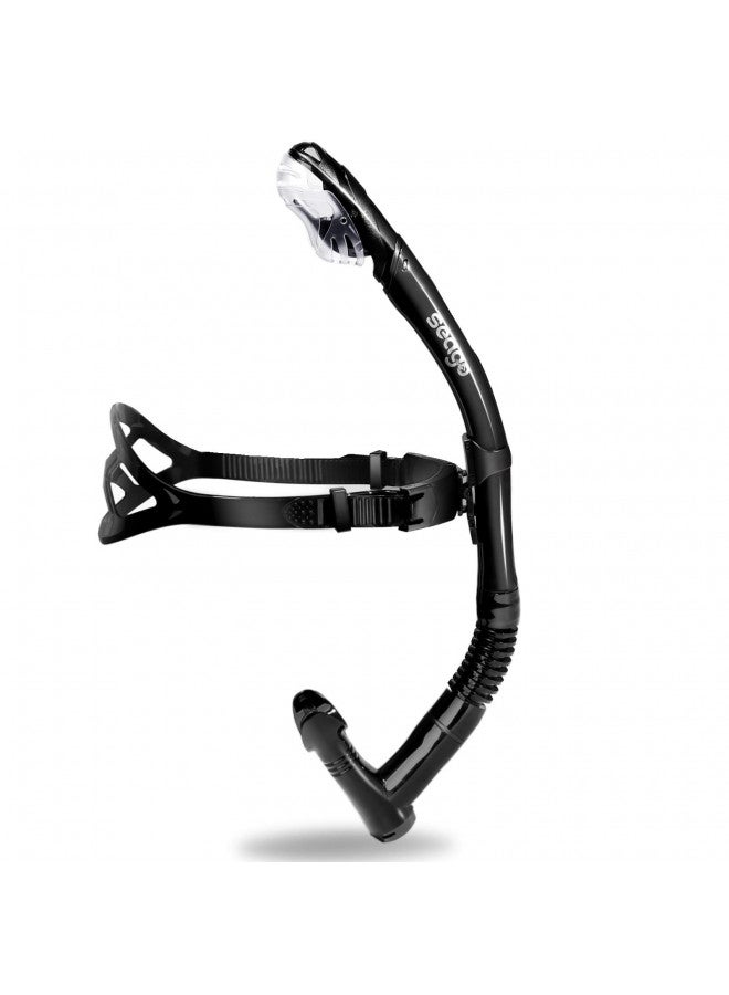 Seago سنوركل سيغو للسباحة، سنوركل أمامي جاف للسباحين للبالغين والشباب، معدات تدريب السباحة في المسبح والمياه المفتوحة مع وسائد رأس مريحة وفم مصنوع من سيليكون آمن للطعام - Image 1