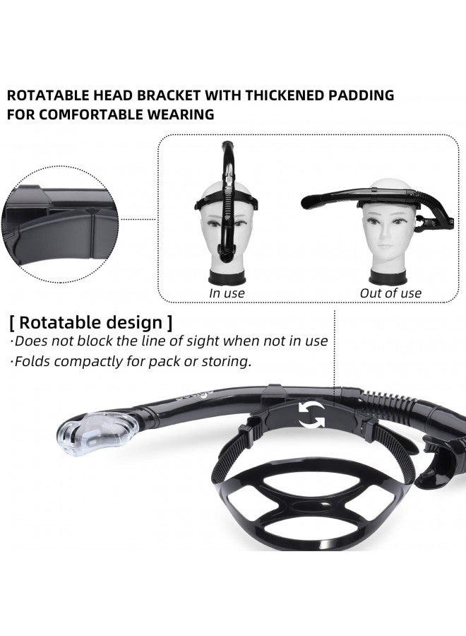 Seago سنوركل سيغو للسباحة، سنوركل أمامي جاف للسباحين للبالغين والشباب، معدات تدريب السباحة في المسبح والمياه المفتوحة مع وسائد رأس مريحة وفم مصنوع من سيليكون آمن للطعام - Image 3