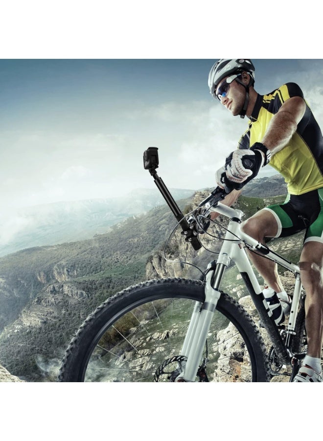 YOUWE7 Third Person Perspective Motorcycle Bike Handlebar Mount Selfie Stick Pole, Handlebar Mount Camera Bracket for Ride Tracking Shooting for GoPro Hero 12/11/10/9/8 Insta360 ONE X/ONE/EVO - Image 3