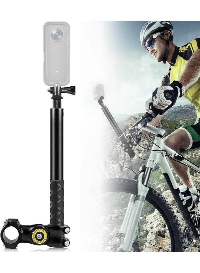 YOUWE7 Third Person Perspective Motorcycle Bike Handlebar Mount Selfie Stick Pole, Handlebar Mount Camera Bracket for Ride Tracking Shooting for GoPro Hero 12/11/10/9/8 Insta360 ONE X/ONE/EVO - Image 1
