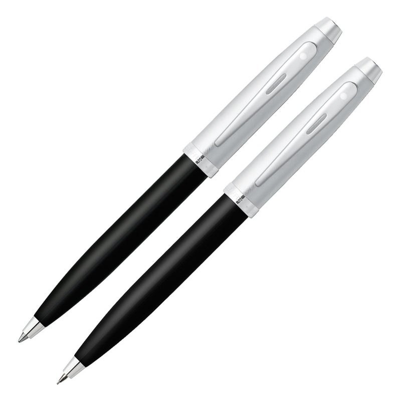 Sheaffer Gift Collection 100 Series Ball Point and Mechanical Pencils Set, Glossy Black Barrel with Chrome Cap with Refill and Lead (SH/9313-9) - Image 5