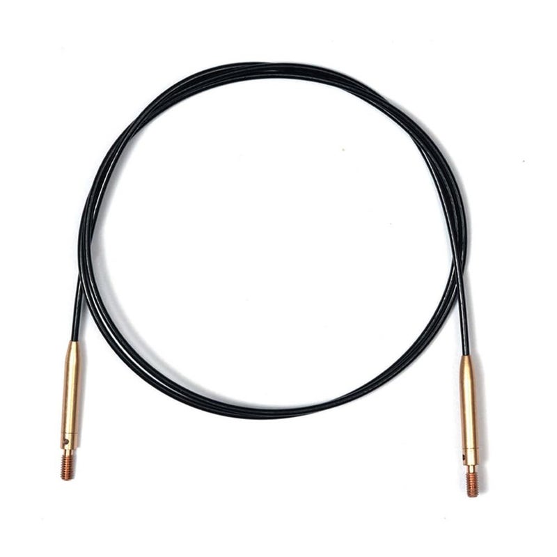 KnitPro  KnitPro The Mindful Collection Stainless Steel BlackGold Swivel 360 Interchangeable Cable for 120cm Needle  1 Piece