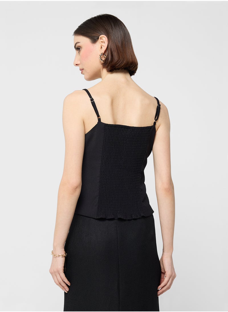 ELLA - Strappy Top With Contrast Band - Image 1
