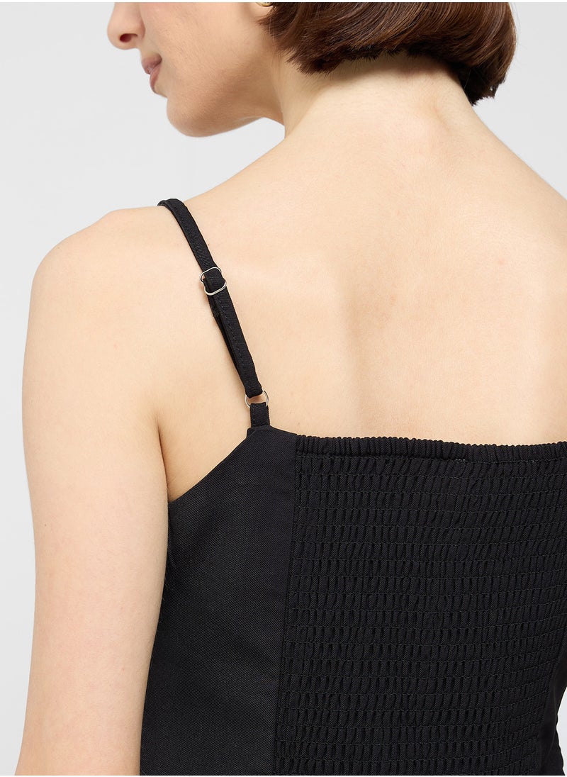 ELLA - Strappy Top With Contrast Band - Image 1