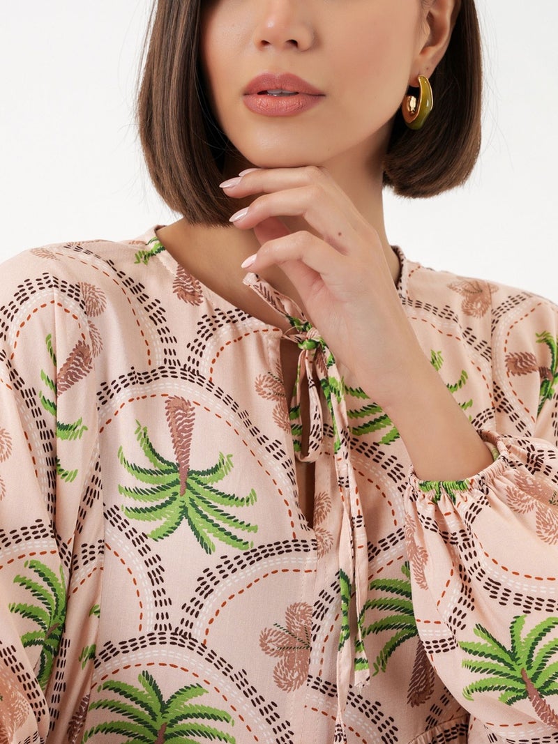 BIG DART BDART Tropical Printed Maxi Dress with Button Closure - Image 4