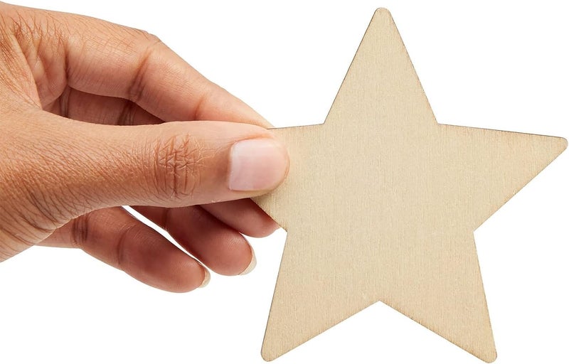 Changrobe Star MDF Pine Wood 8 inch -2.5 mm Thick Wood Stars for Crafts, Unfinished Wooden Star Cutouts, Star Wood Slices Board for Resin Art, Mandala Art, Pyrography, Painting (Set of 20) - Image 5