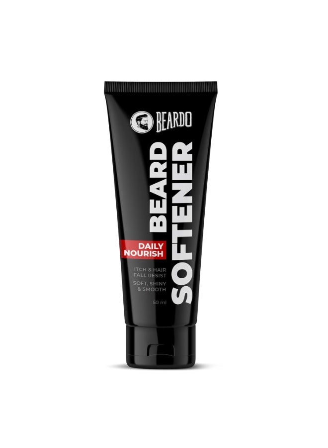 BEARDO Beardo Beard Softner, 50g | Beard cream for men | Frizz-free, detangled, Shiny Beard | Vitamin E, Argan Oil based Beard Oil replacement for Itchy Stubble - Image 1