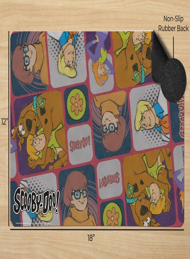 Trend Setters Scooby-Doo - The Gang - Scooby, Shaggy, Velma, Daphne, and Fred - 18” x 12” Rubber Backed Non-Slip Mouse Pad - Desk Mat for Gaming, Office Spaces, Etc. PLM1610050 - Image 4