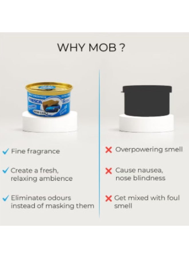 Fresca Organic Air Freshener New Car Scent 42g – Extra Strong Long-Lasting Fragrance Up to 60 Days – Spill Proof Can for Car, Office, Home, Cup Holder, Dashboard, Closet & More AS-560-BG - Image 3