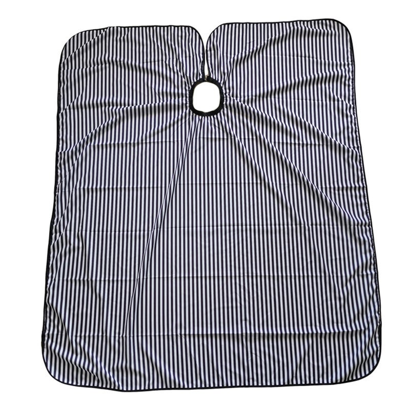 Stripe Hairdressing Cape Practical Hair Cut Shawl Beauty Salon Cloak Haircut Apron Haircut Gown Hair Styling Apron - Image 1