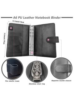 phomemo A6 Pu Leather Budget Binder, Cash Envelopes for Budgeting, 8 pcs Budget Binder With Magnetic Zipper Envelopes, 12 pcs Budget Sheets, 2 pcs Budget Binder Stickers (Purple)  - Image 2