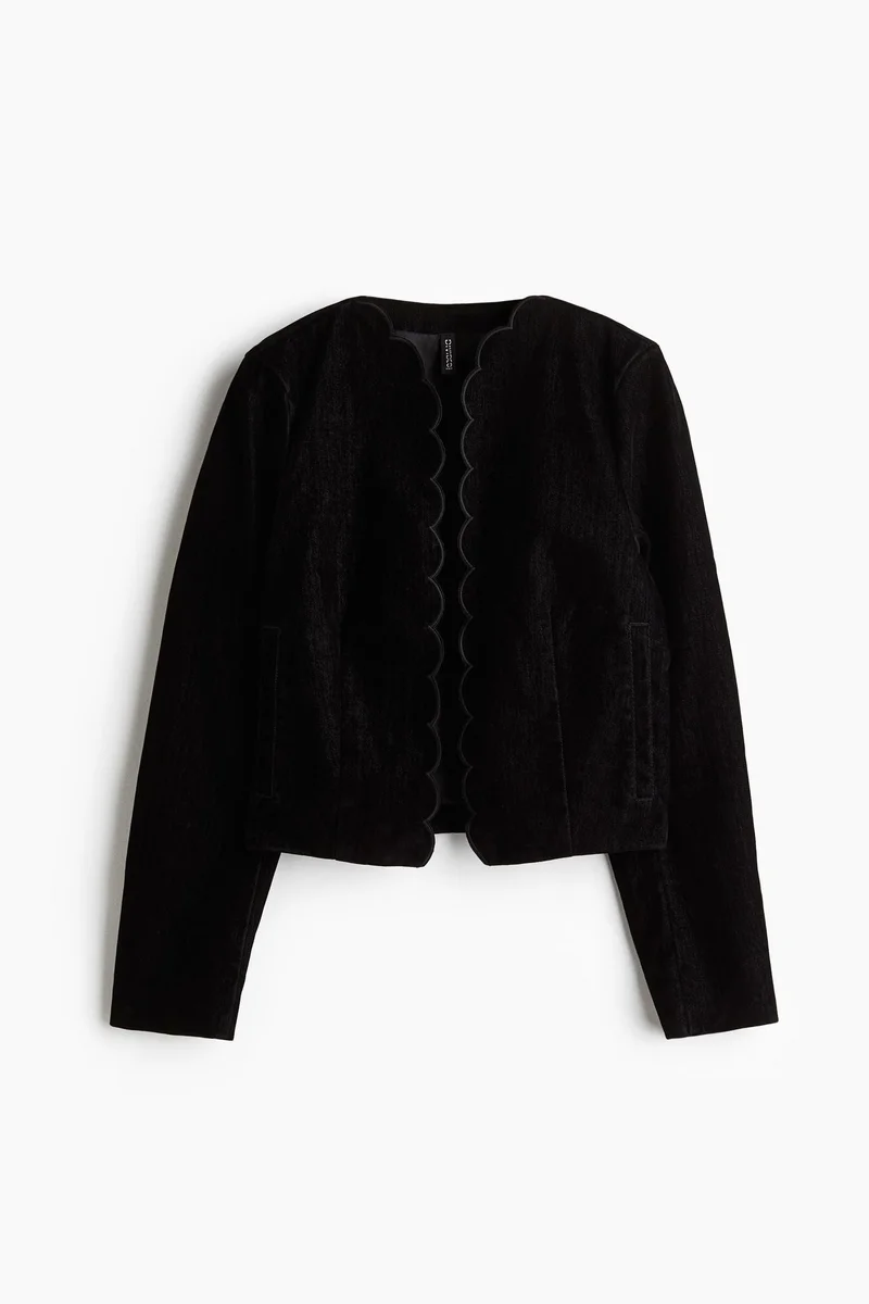 H&M Flocked denim jacket