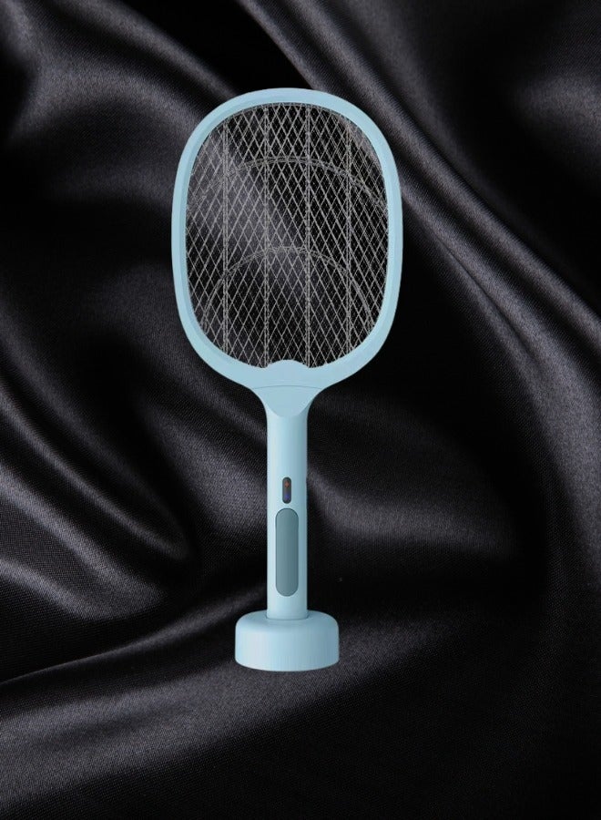 HaveDream Electric Mosquito Swatter, Mosquito Lamp Two-In-One, USB Rechargeable, LED Fly Killer Lamp,(8 Lights) Frosted Light Blue  - Image 4
