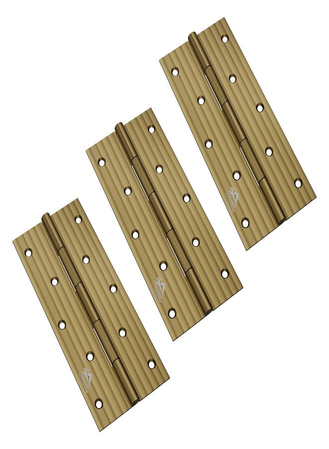 Atlantic Heavy Door Hinges 6 Inch x 10 Gauge/3 MM Thickness, Premium Stainless Steel Welded Head, Office, Hotel for Main Door/Bedroom, Kitchen, Bathroom, Antique Finish, Pack of 3 Pcs - Image 1
