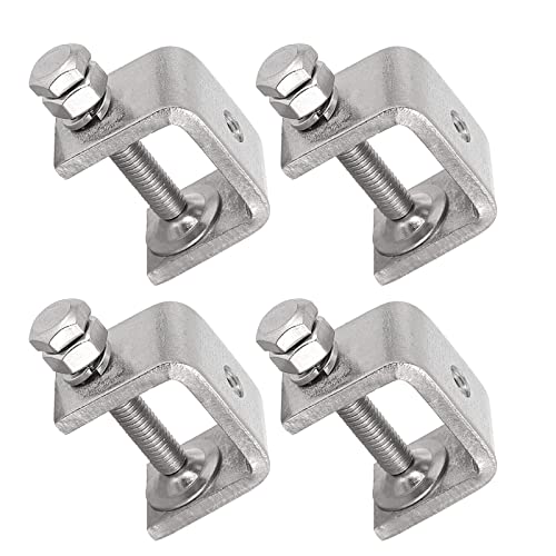 luluxing 4Pcs 304 Stainless Steel C Clamp 1 Inch Tiger Clamp Woodworking Clamp Heavy Duty C-clamp With Wide Jaw Openings - Image 1