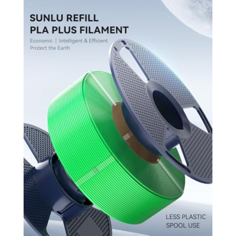 PLA+ Filament Refill 1.75 mm 4 kg PLA Plus 3D Printer Filament Bundle No-Spool Filament PLA Refill for Reusable Spools Compatible with Bambu Lab Bone White Oak Coffee Olive Green 1 kg Roll - Image 3