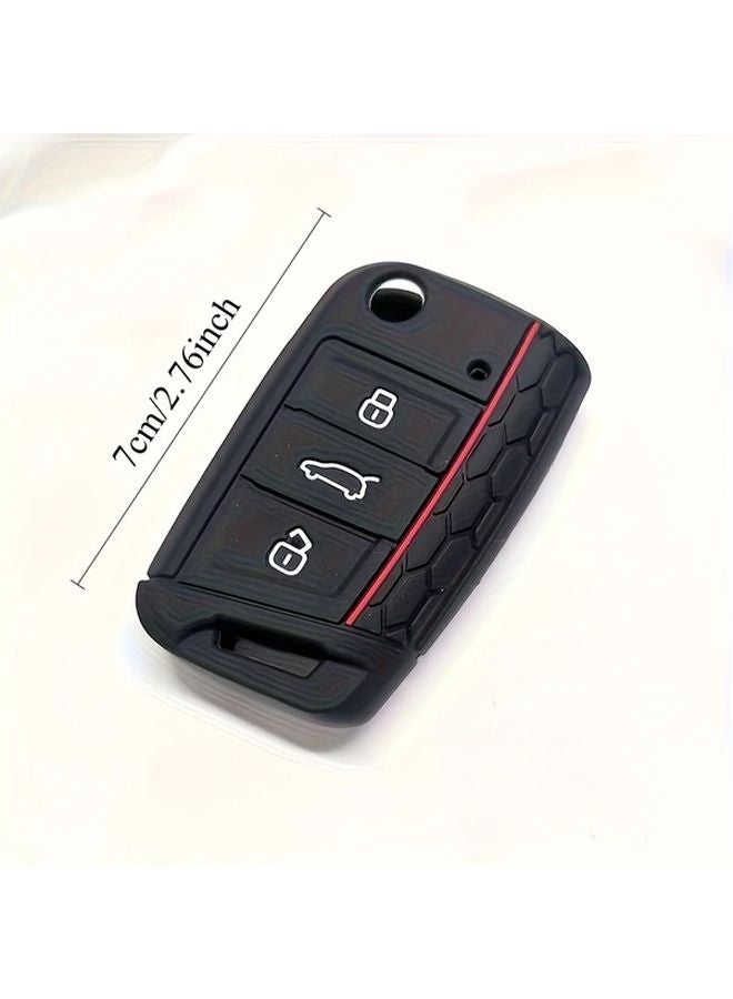 Gray Key Case Cover Compatible With Multiple Volkswagen Group Models - Image 2