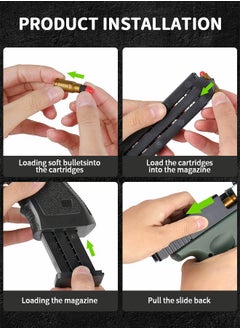 GROIC Soft Bullet Gun Toy Foam Blasters Soft Bullet Shell Ejection Soft Bullet Toy Gun with Soft Bullets & Pull Back Action & Darts Targets Set Pistol Toys for Kids  - Image 5