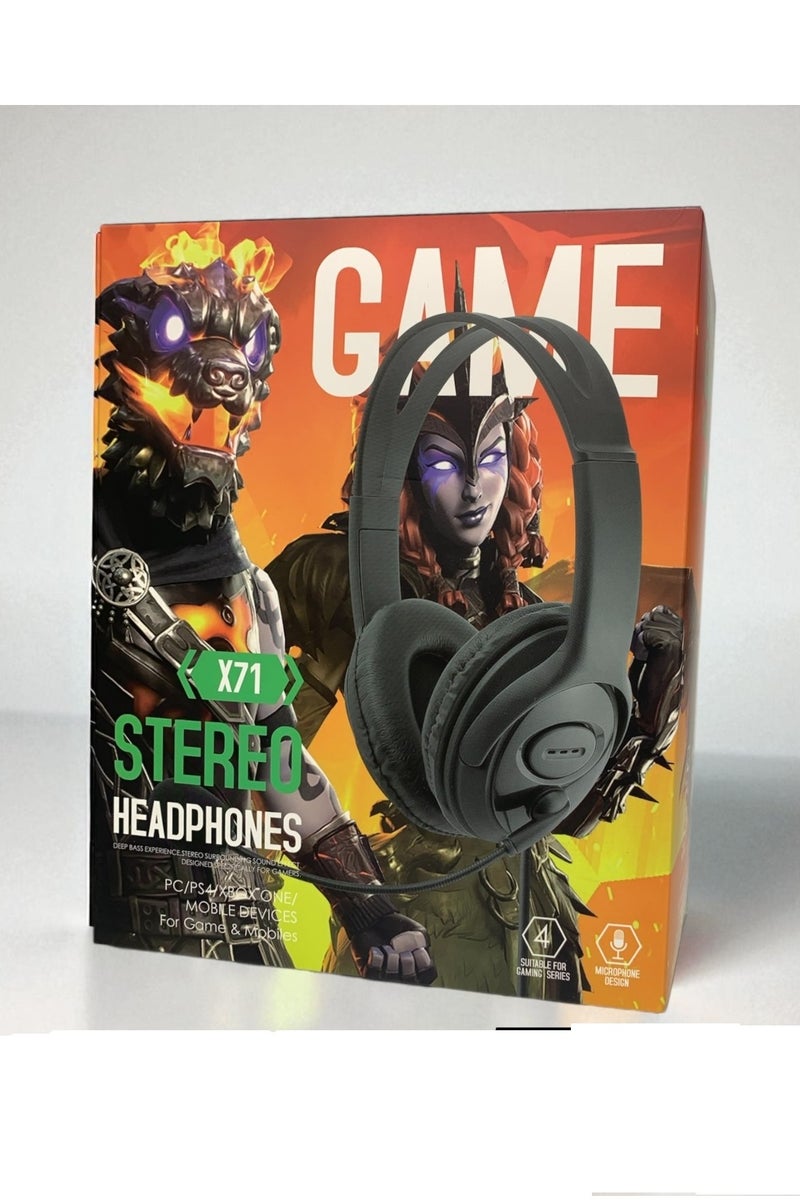 سماعة رأس مزودة بميكروفون وخاصية إلغاء الضوضاء فوق الأذن