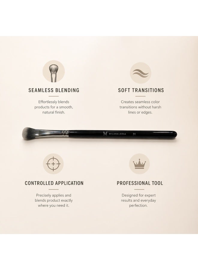 Eyeshadow Blending Brush – Soft Fluffy Brush for Seamless Blending & Crease Work – Professional Eye Makeup Brush for Smooth Transitions, Diffused Finish & No Harsh Lines – Milana Leesa - Image 2