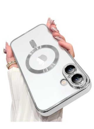 Magnetic Case Made for iPhone 16 Plus [Built-in Camera Lens Protector] [Compatible with MagSafe] Soft TPU Anti-Scratch Shockproof Protective Slim Clear Case for Women Men - Silver - pzsku/Z80B68F4D9C1AC5312BF6Z/45/_/1730573656/c4c4ff07-1e21-44ba-9696-6b5baa3bf03d