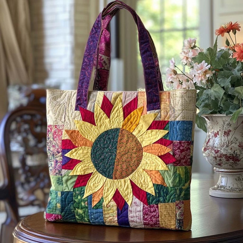 2026 Cross-Border Independent Site Noon New Digital Print Quilted Embroidered Tote Bag for Commuting and Casual Cotton Clothing - Image 3