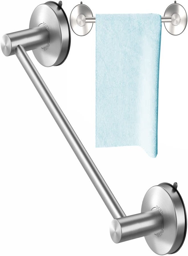 DGYB Suction Cup Towel Bar for Bathroom 17 Inch Brushed Nickel Towel Holder Stainless Steel Premium Kitchen Towel Rack Wall Mounted - Image 1
