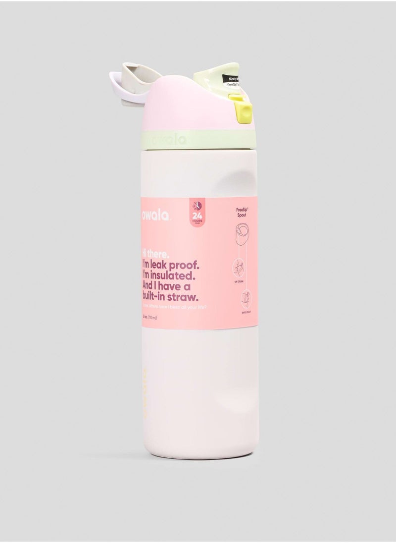 Owala Freesip Insulated Stainless Steel Water Bottle With Straw For Sports And Travel, Bpa-Free, Candy Coated 24OZ  - Image 1